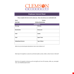 Employee Interest Sheet | Boost Recognition with an Engaging Sheet example document template