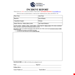 Download Incident Report Template for Effective Discipline | Free Email Report example document template