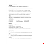 Entry Level Social Work example document template