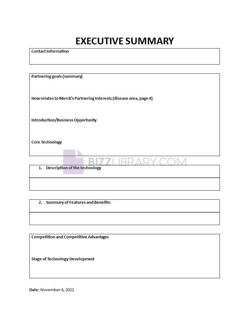 Management Executive Summary