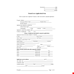 Tenant Lease Application Form example document template