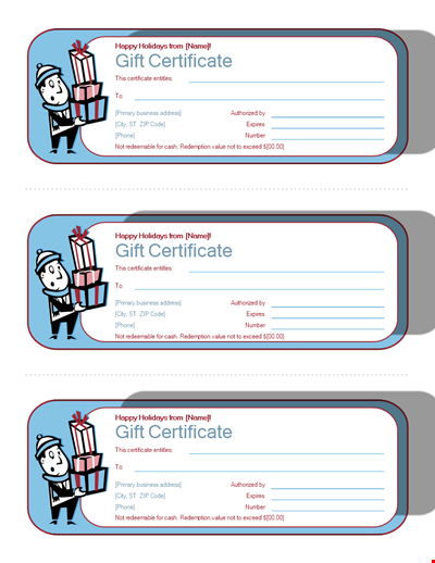 Printable Gift Certificate Template - Customize and Print | Hoover