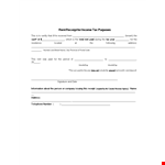 Rent Receipt For Income Tax Purposes example document template