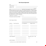 Payment Agreement Template - Ensure Timely Payments from Tenants with Clear Payment Amount Terms. example document template