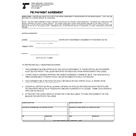 Free Payment Agreement Template for Lessee | Download Now example document template