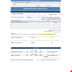 Student Reimbursement Form | Easy Account Transfer example document template