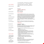 Hr Assistant Resume example document template 