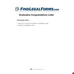 Congratulations Letter example document template 