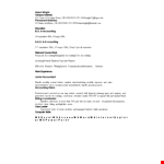 Graduate Accounting Resume example document template 