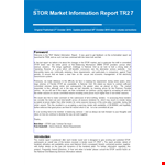 Market Information Report example document template