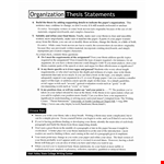 Create an Effective Thesis Statement for Your Organization (Template) example document template 