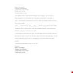 Hardship Letter Template - Address Your Lender example document template 