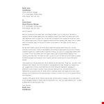 Formal Employee Complaint Letter example document template