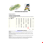 Marathon Training with Eugene: Running Log Template example document template