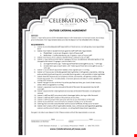 Outside Catering Contract Sample example document template 