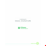 Company Email Signature Template example document template