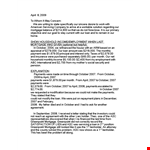 Sample Letter of Explanation for Mortgage Payments - October. example document template