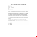 Customer Service Cover Letter Example example document template 