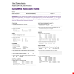 Create a Fair Roommate Agreement with our Template | Always, Sometimes & Never Guest Rules example document template