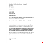 Medical Collection Letter Template example document template