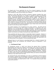 Standard Research Proposal Format