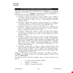 Distribution Agreement Template for Cisco Distributor - Simplified and Effective example document template