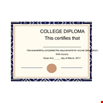 Design Your Custom Diploma Template - Fast and Easy example document template