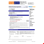 Buy or Sell Your Vehicle with Confidence: Vehicle Purchase Agreement - Ekatahuna example document template