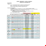 Hourly Calendar example document template