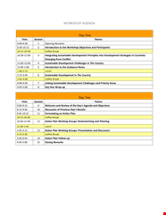 Sample Workshop Agenda