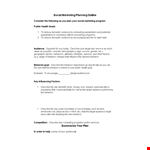 Social Marketing Plan Outline example document template 