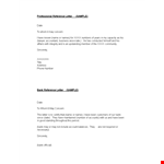 Sample Professional Letter of Reference | Reference Letter example document template 