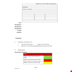 Project Review Agenda example document template