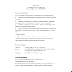 Sample Professional It Resume example document template 