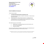 Staff Schedule example document template