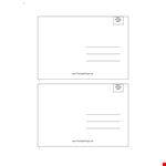 Printable Postcard Templates for Any Occasion | Customize and Print Today example document template