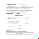 Return to Work Form | Employee Assignment | Temporary example document template