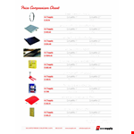 Price Chart | Supply & Competitor Comparison example document template