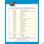 Kid's Daily Schedule Template example document template