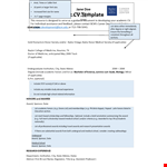 Medical Resume example document template