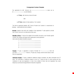 Create a Consignment Agreement Template for Parties - Free Agreement example document template