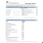 Employee Exit Checklist example document template