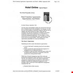 Hotel Franchise Agreement - Download Affordable Template example document template 