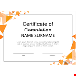 Certificate Completion - Boost Your Credentials with our Certificate Completion Program example document template