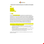 Scholarship Application Request Letter - WingsForum Organisation example document template