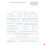 Free Job Application Form for Employment in Your State example document template