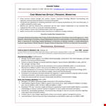 Chief Marketing Officer Resume example document template