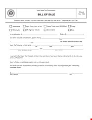 Used Car Bill Of Sale Template