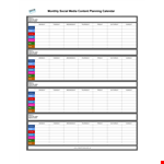 Sample Social Media Content Calendar: Plan and Organize Your Social Media Strategy example document template