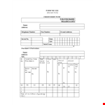 Credit Debit example document template 